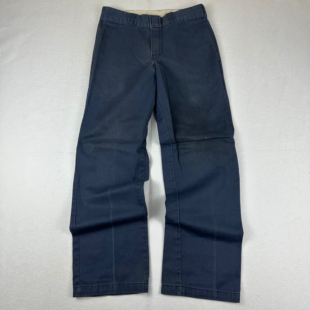 Dickies Work Pants Navy Blue Twill Chino Size 30 x 31